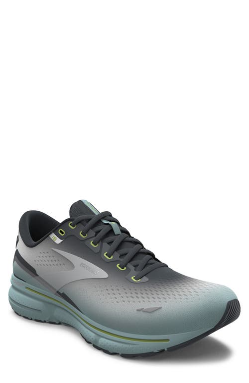 Brooks Ghost 15 Running Shoe In Grey/oyster/cloud Blue