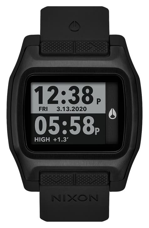 High Tide Digital Silicone Strap Watch, 44mm
