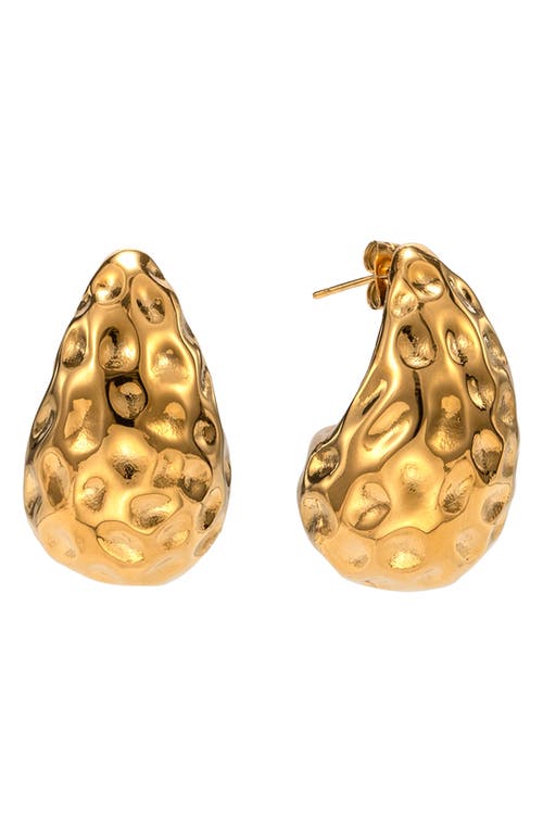 Shop Luv Aj The Doheny Molten Dome Drop Earrings In Gold