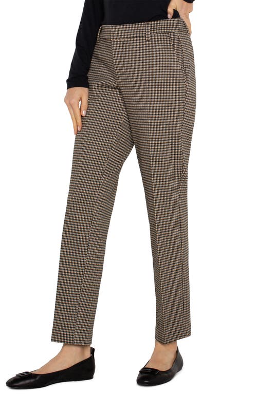 Shop Liverpool Kelsey Check Ankle Pants In Black/tan Checkered