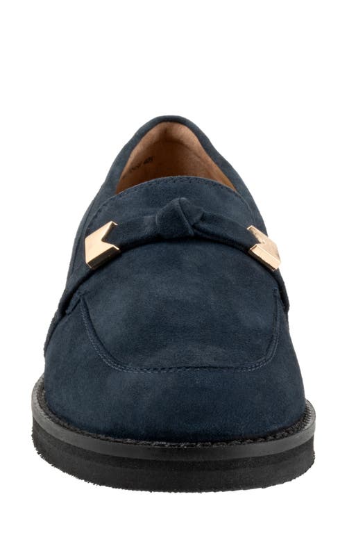 Trotters Femi Loafer In Navy Suede