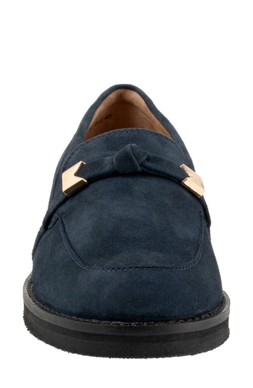 Shop Trotters Femi Loafer In Navy Suede