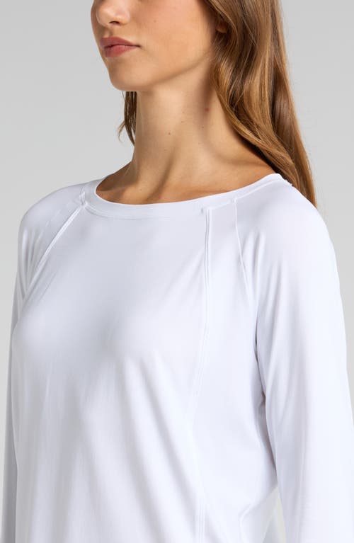 Shop Zella Movement Long Sleeve Performance T-shirt In White