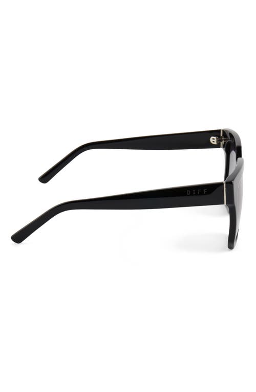 Diff Ariana Ii 54mm Gradient Square Sunglasses In Black/grey Gradient