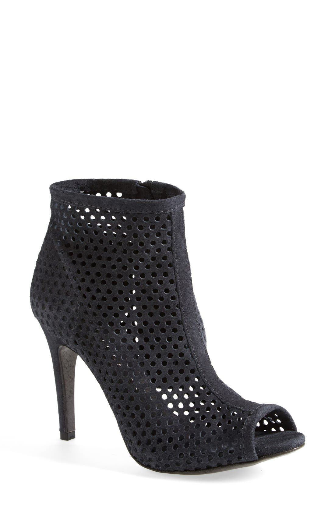 Pedro Garcia 'Sylvana' Perforated Suede Peep Toe Bootie (Women) Nordstrom