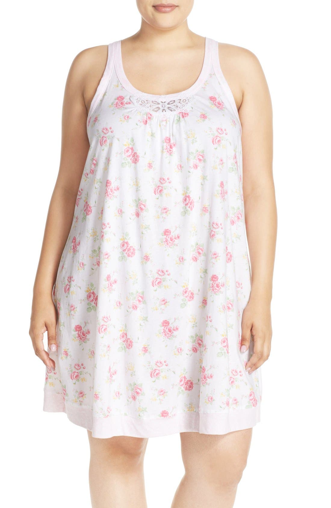 Carole Hochman Floral Cotton Chemise (Plus Size) Nordstrom