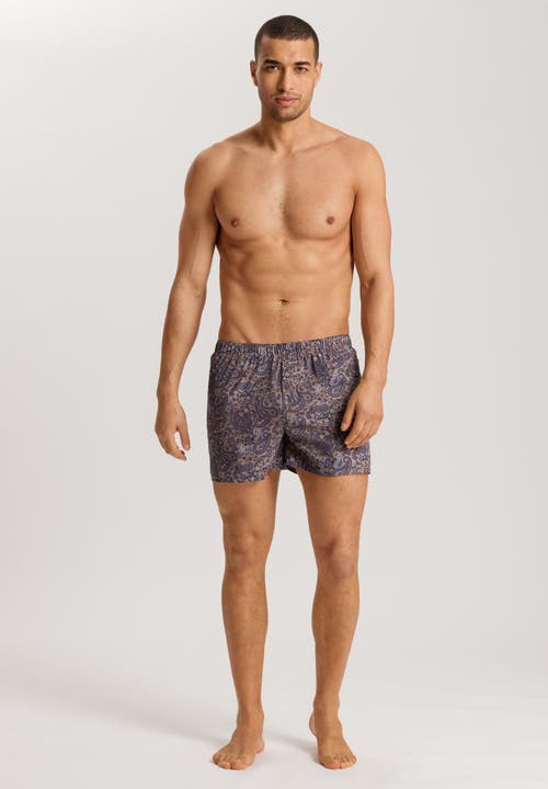 Hanro Fancy Woven Boxer In Sandy Paisley