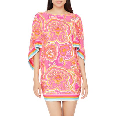 Trina Turk Morning Sunrise Cover-Up Tunic, Pink