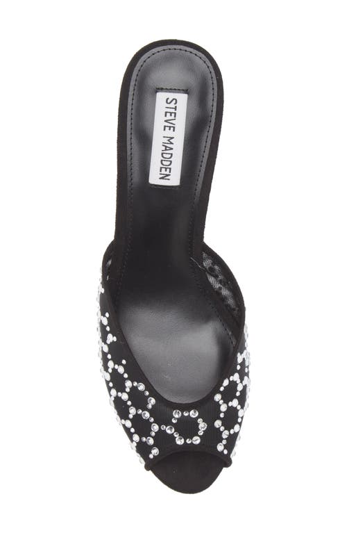 Steve Madden Rowe Mesh Mule In Black
