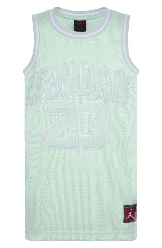 Shop Jordan Kids'  23 Mesh Basketball Tank In Mint Foam