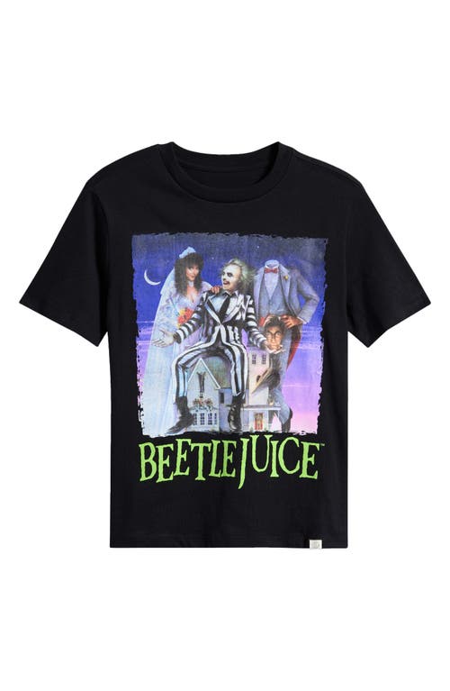 Shop Treasure & Bond Kids' Graphic T-shirt In Black Raven Beetlejuice