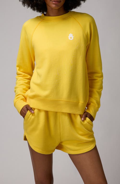 Spiritual Gangster Hamsa Forever Cotton & Modal Sweatshirt Sunflower at Nordstrom,