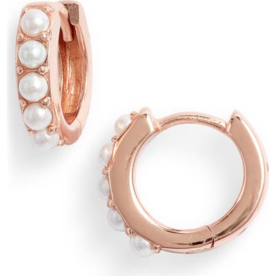 Olivia Burton Imitation Pearl Huggie Hoop Earrings