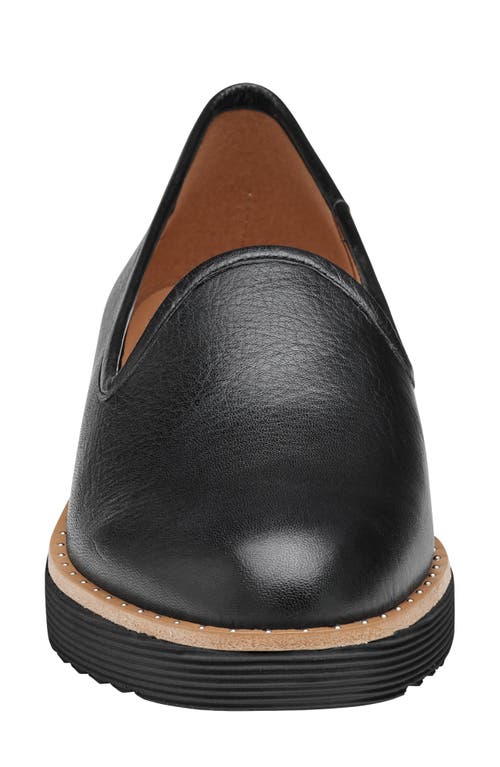 Shop Johnston & Murphy Mitzi Venetian Loafer In Black Calfskin