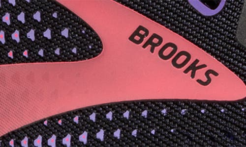 Shop Brooks Adrenaline Gts 22 Sneaker In Black/purple/coral