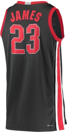 Men's Nike LeBron James Charcoal Ohio State Buckeyes Limited Basketball Jersey