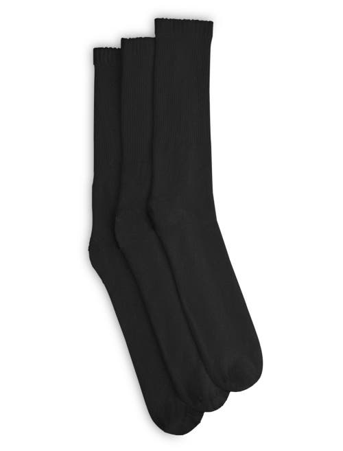 HARBOR BAY BY DXL HARBOR BAY BY DXL 3-PK CONTINUOUS COMFORT CREW SOCKS 