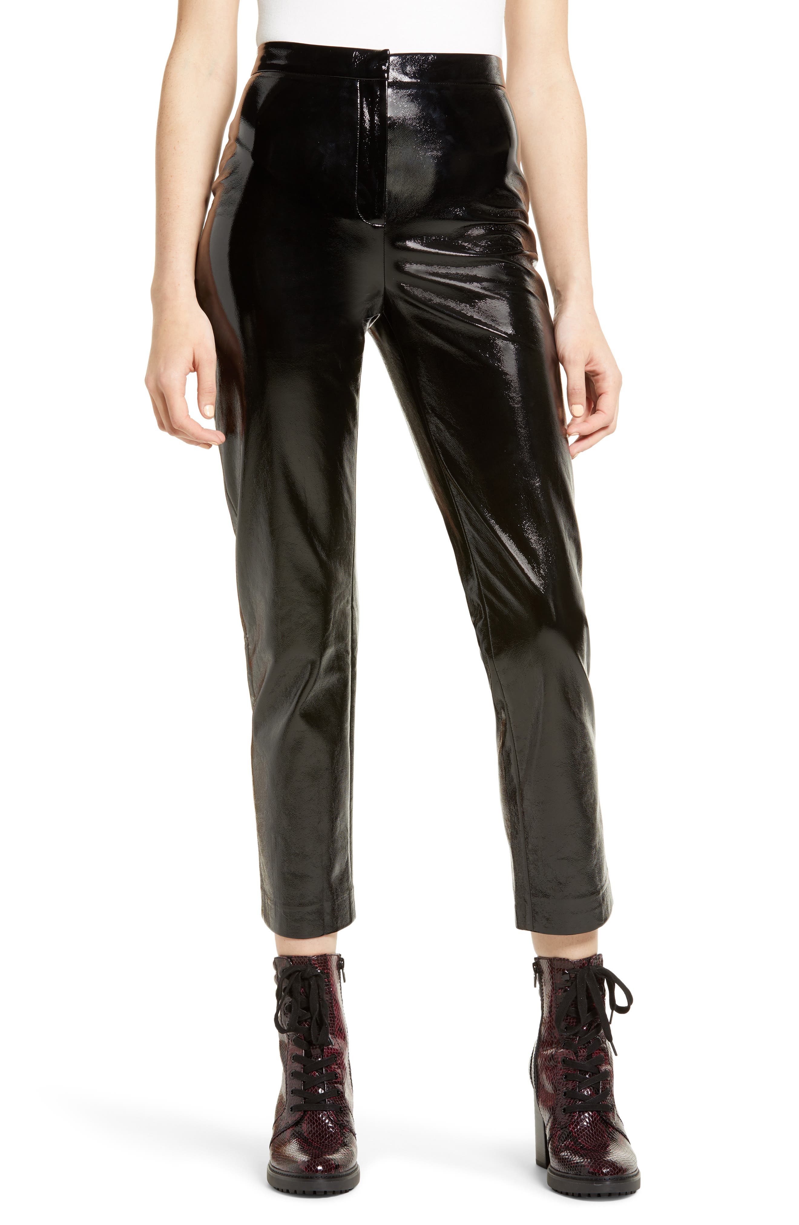 leather pants straight leg