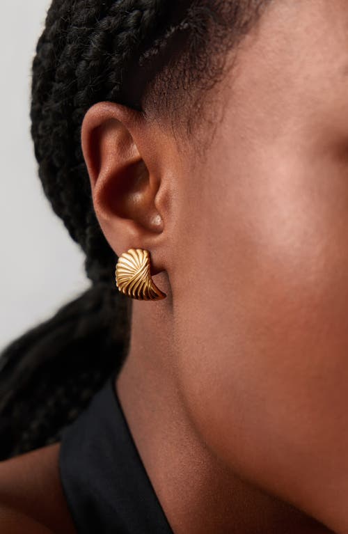 Shop Missoma Ripple Stud Earrings In Gold