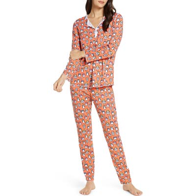 Roller Rabbit Owlighans Pajamas, Orange