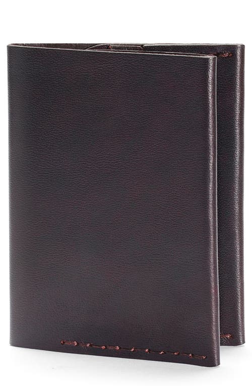 Ezra Arthur No. 4 Leather Wallet in Jet Black