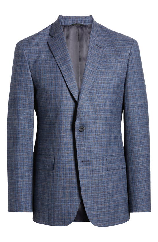 Shop Jb Britches Plaid Wool & Silk Blend Sport Coat In Blue