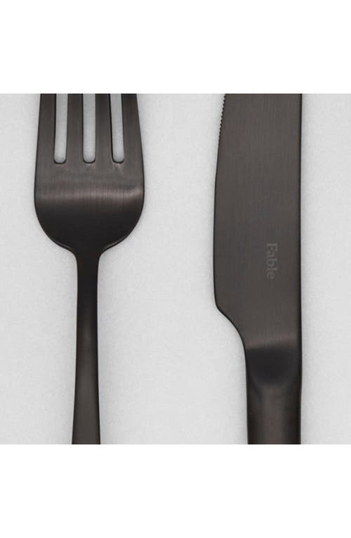 Fable 20-piece Place Setting In Matte Black