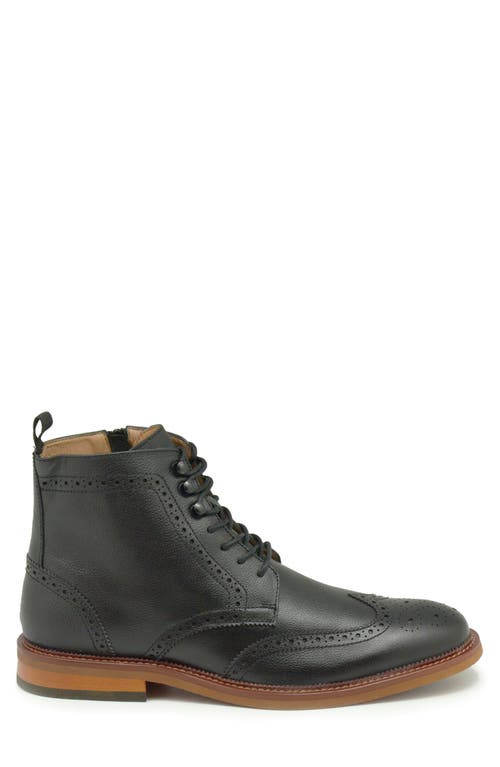 La Milano Dominic Brogue Combat Boot In Black