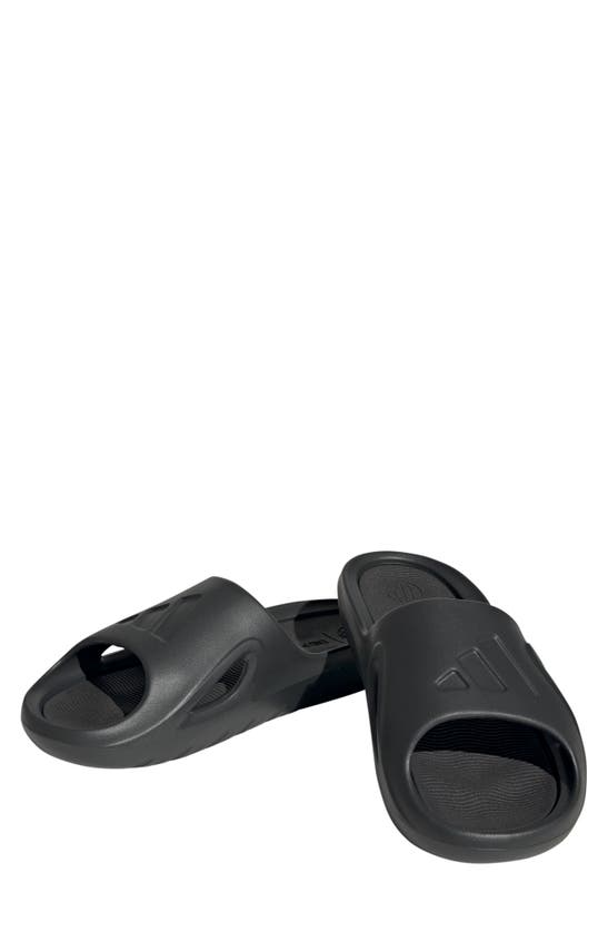 Shop Adidas Originals Adicane Slide Sandal In Carbon/ Carbon/ Core Black