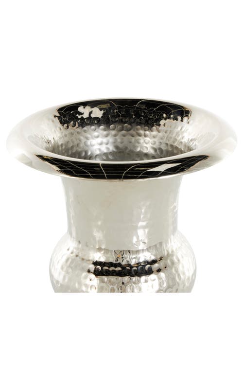 Vivian Lune Home Metal Vase In Silver