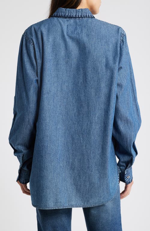 Shop Rails Saya Chambray Shirt In Dark Vintage Wash