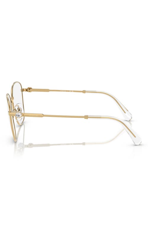 Swarovski 52mm Square Optical Glasses In Gold