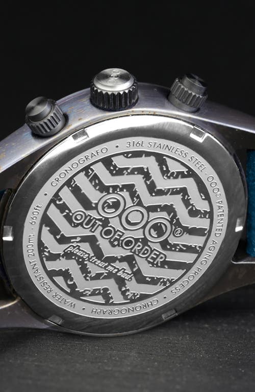 Out Of Order Sporty Cronografo Chronograph Automatic Blue Dial Men's Watch Ooo.001-23.az.az In Light Blue