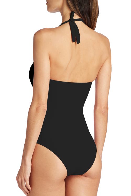 Shop Valimare Sicily Bow-style One-piece Swimsuit In Black