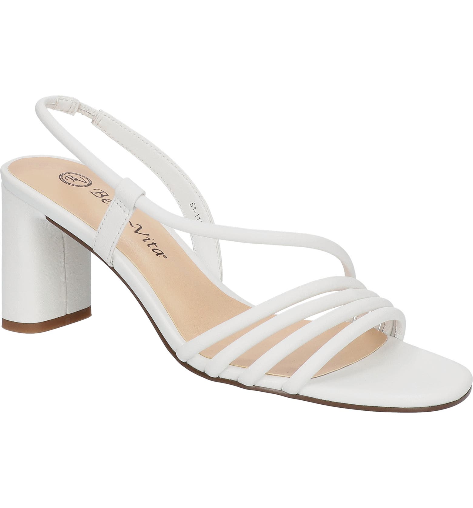White strappy heels