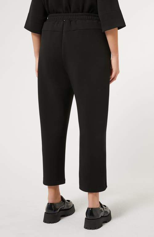 Shop Marina Rinaldi Cosetta Drawstring Jersey Ankle Pants In Black