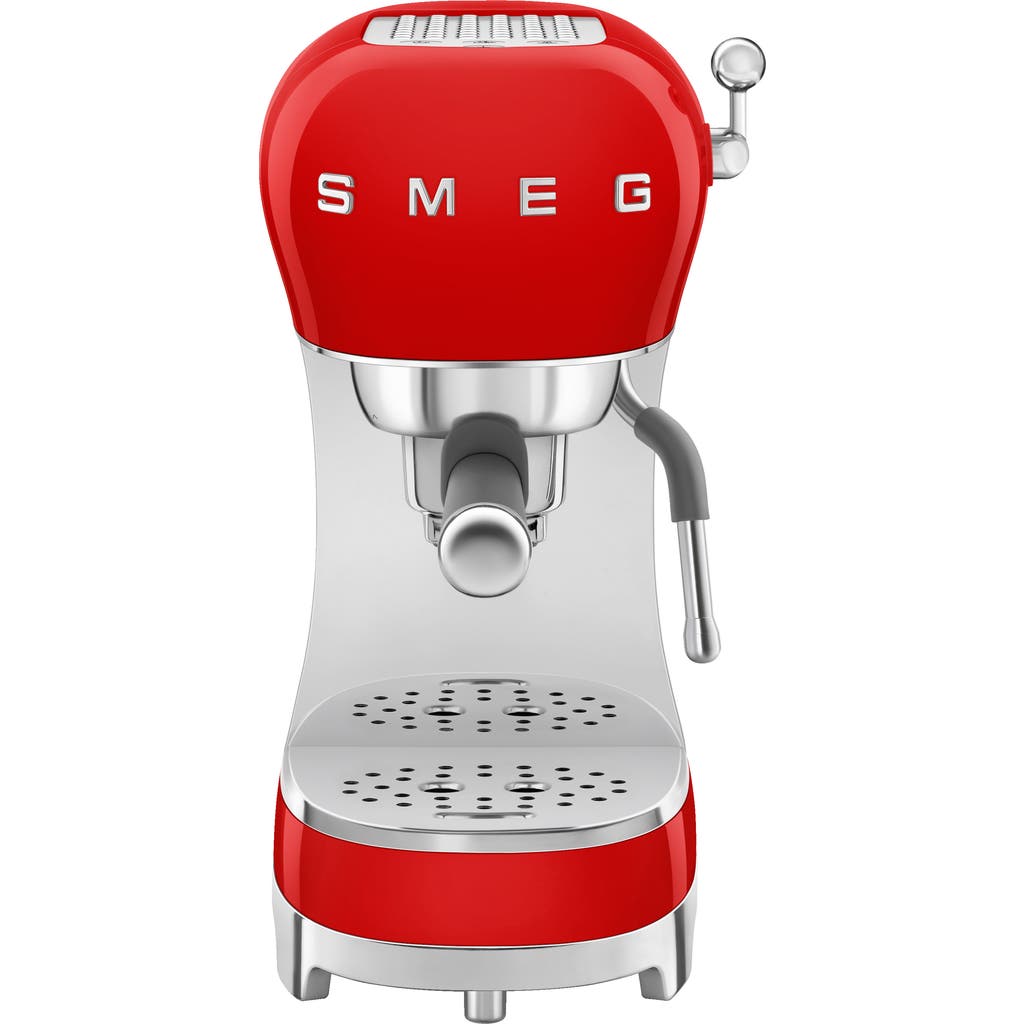 Smeg Manual Espresso Machine In Red