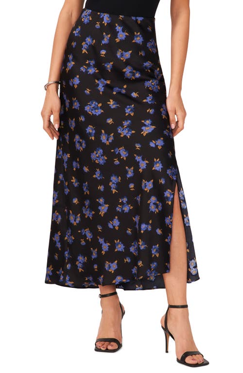 halogen(r) Soft Blooms Midi Skirt in Rich Black