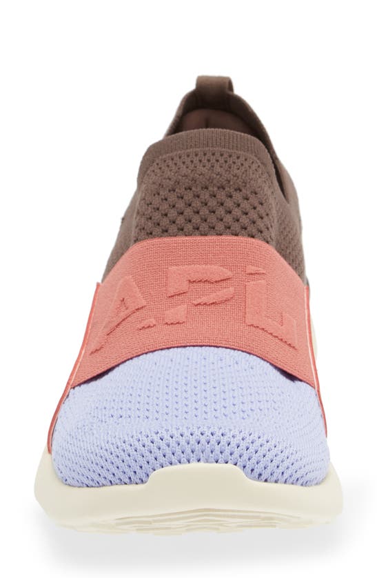 Apl Athletic Propulsion Labs Techloom Bliss Knit Running Shoe In Chocolate / Cedar / Bellflower