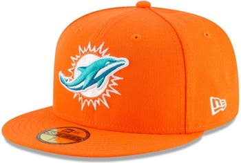 Men's Fanatics Branded Heathered Gray/Aqua Miami Dolphins Two-Tone Snapback  Hat