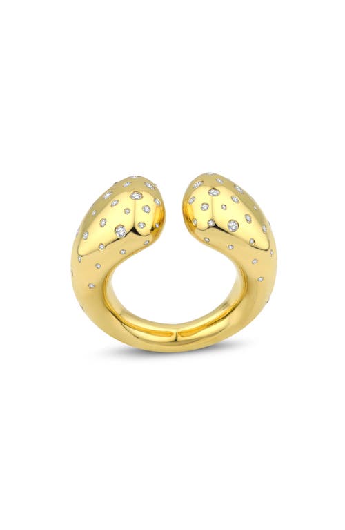 Shop Kloto Mia Diamond Bypass Ring In Gold