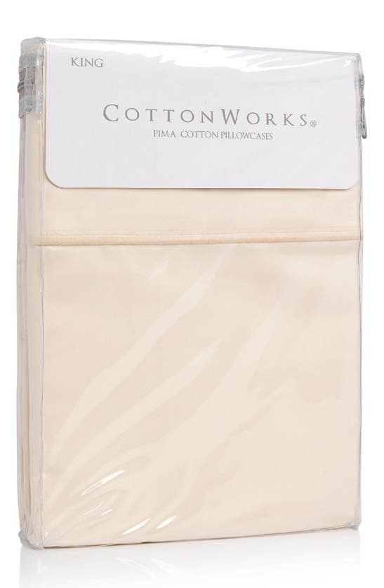 Shop Bedhog 2-piece 1000 Thread Count Pima Cotton Pillowcase Set In Ivory