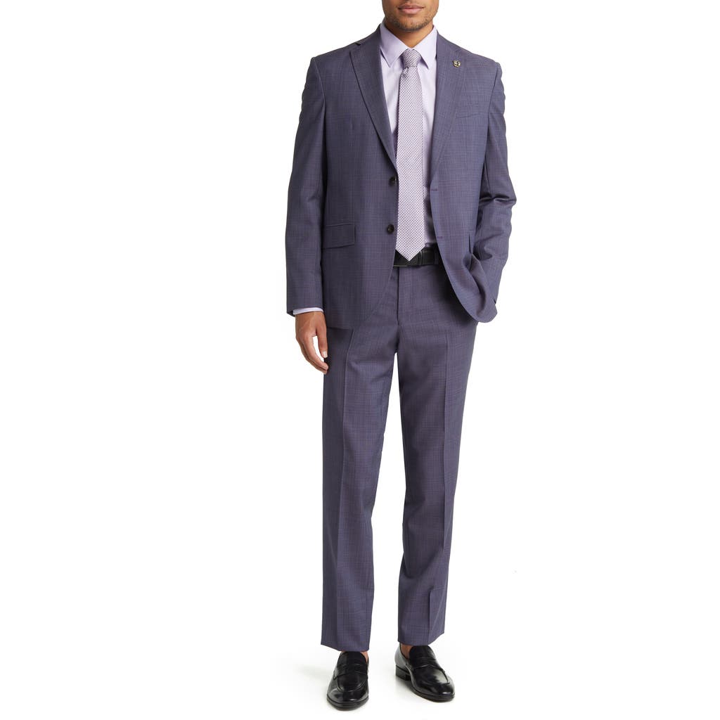 Ted Baker London Karl Slim Fit Soft Constructed Wool Suit in Purple