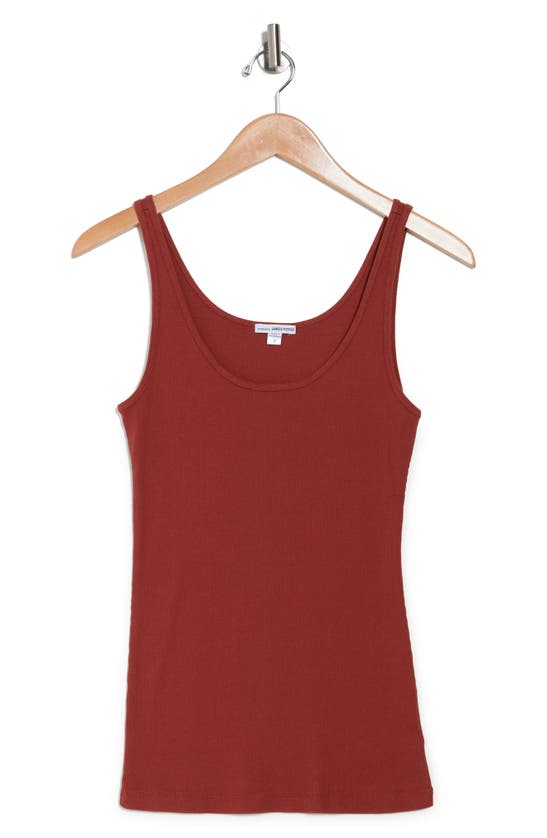James Perse Ribbed Knit Tank In Ember
