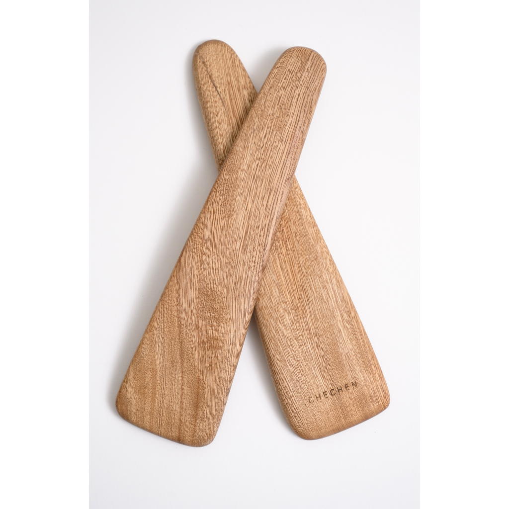 Fleck Loop Salad Servers In Natural