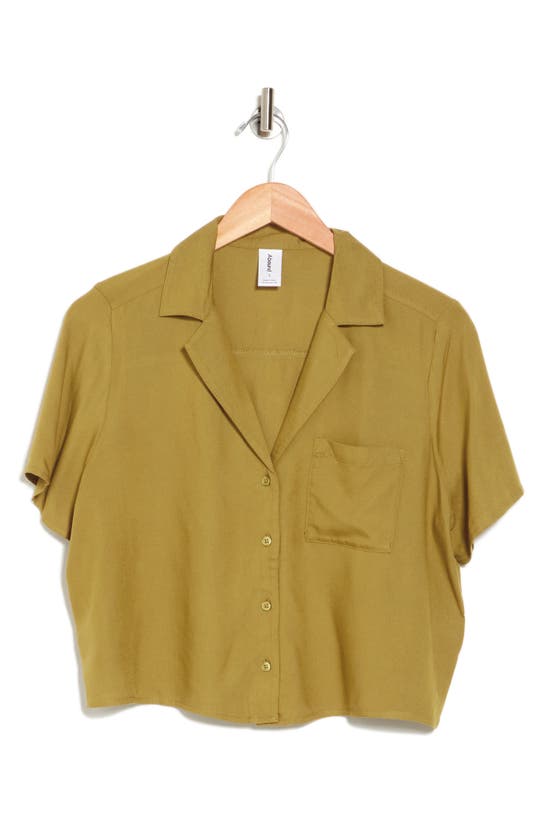 Abound Sustainable Camp Shirt In Olive Leaf