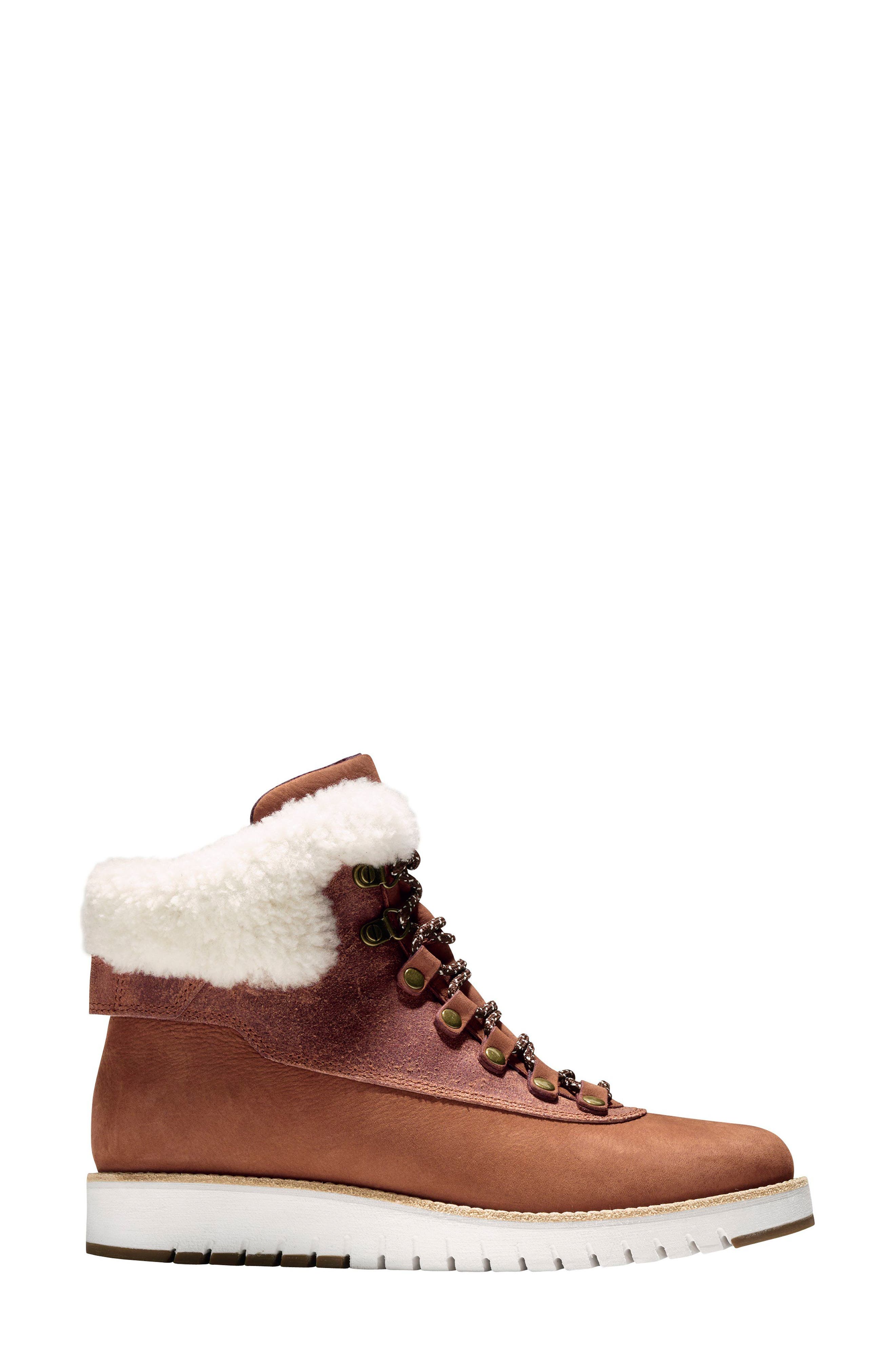 grandexpløre genuine shearling trim waterproof hiker boot