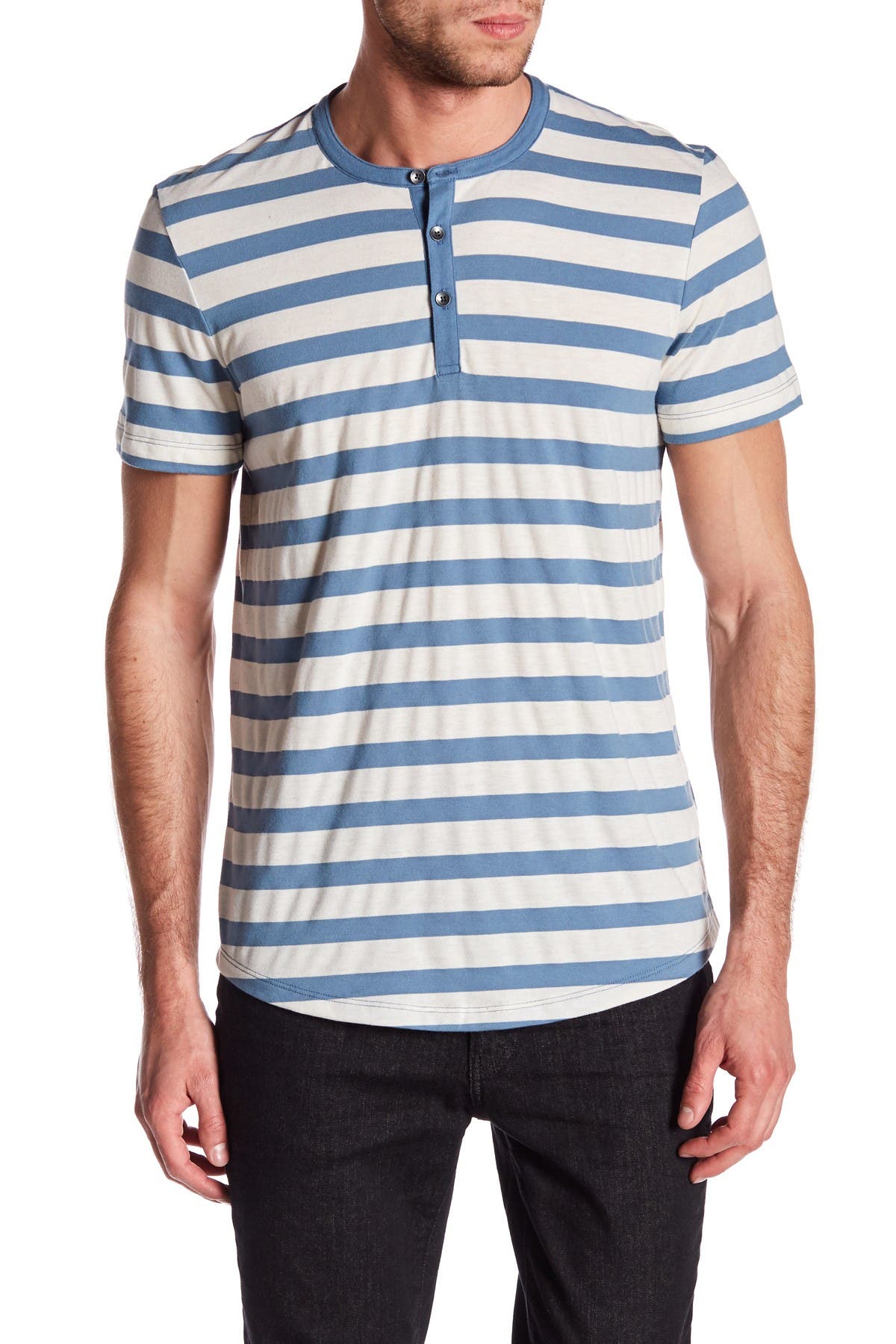 striped henley shirt