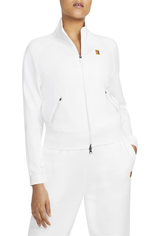 Nike Court Dri-fit Track Jacket In White/white