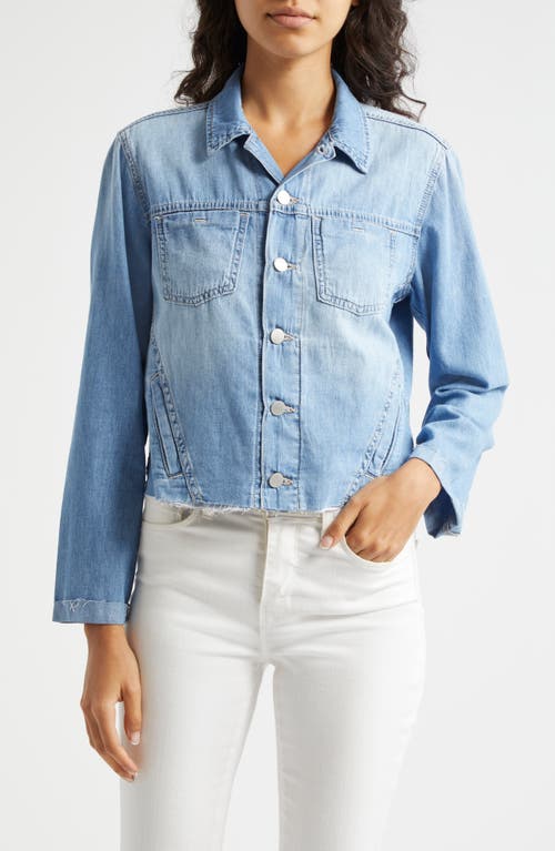 L'AGENCE Janelle Raw Hem Cotton Denim Jacket at Nordstrom,